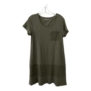 Soft Surroundings Shirt‎ Dress Womens Size Small Short Sleeve Green Lagenlook